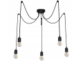 Lampa sufitowa wisząca z serii Retro & Loft: Model SL6444 Pająk 5x E27 - Czarna