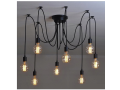 Lampa sufitowa wisząca z serii Retro & Loft: Model SL6444 Pająk 5x E27 - Czarna