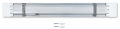 Panel natynkowy LED Slim 18W 0.6m - Srebrny - Biały ciepły (3000K)