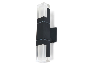 Lampa elewacyjna - kinkiet ogrodowy LED Lora Duo 14W – Czarna - Biały neutralny (4500K)