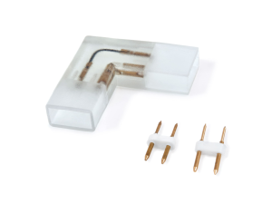 Złączka do taśm LED Neon 24V/230V 8x16mm Narożna typ: L 90°
