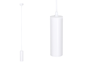 Lampa sufitowa wisząca z serii Nowoczesne & Scandi: Karadon 5.6X17cm GU10 – Biała