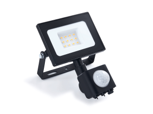 Naświetlacz - halogen z czujnikiem ruchu LED Tiga 10W - Czarny - Biały neutralny (4000K)