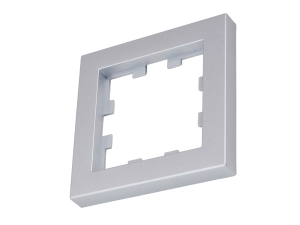 Ramka 1-modułowa do gniazdek i włączników – Visio S55 – Srebrny – CUBIC