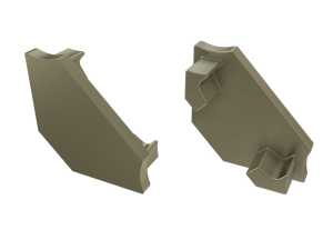 Zaślepka do profilu C z kloszem Basic bez otworu - Inox