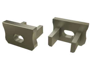 Zaślepka do profilu X z kloszem Basic z otworem - Inox