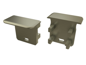 Zaślepka do profilu G z kloszem Basic z otworem - Inox