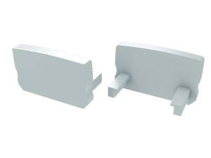 Zaślepka do profilu D z kloszem High bez otworu - Biała