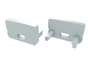 Zaślepka do profilu D z kloszem High z otworem - Biała