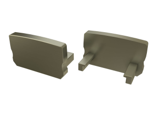 Zaślepka do profilu D z kloszem High bez otworu - Inox