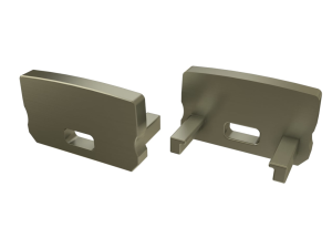 Zaślepka do profilu D z kloszem High z otworem - Inox