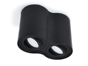 Oprawa halogenowa natynkowa ruchoma z aluminium LED Busto x2 - Czarna