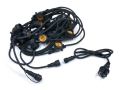Zestaw: Girlanda ogrodowa 10m 20xE27 + 20x Żarówka LED E27 1.3W filament