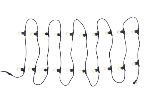 Zestaw: Girlanda ogrodowa 10m 20xE27 + 20x Żarówka LED E27 6W filament