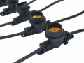 Zestaw: Girlanda ogrodowa 10m 20xE27 + 20x Żarówka LED E27 6W filament