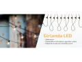Zestaw: Girlanda ogrodowa 10m 20xE27 + 20x Żarówka LED E27 6W filament