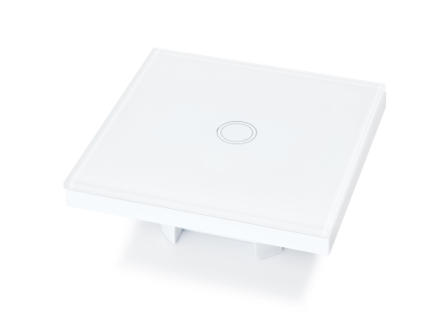 Włącznik ścienny światła dotykowy szklany Bianka pojedynczy - Biały