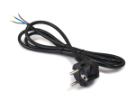 Wtyczka z przewodem zasilającym z uziemieniem OMY 3x0.75mm 1.5m - Czarna