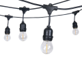 Zestaw: Girlanda ogrodowa 20m 20xE27 + 20x Żarówka LED E27 6W filament
