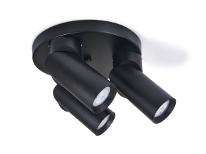 Oprawa halogenowa natynkowa ścienno - sufitowa LED Rita x3 - Czarna