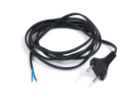 Wtyczka płaska z przewodem zasilającym 2x0,75mm 1.9m - Czarna