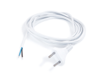 Wtyczka płaska z przewodem zasilającym 2x0,5mm 1.9m - Biała