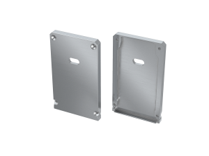 Zaślepka do profilu Claro z otworem - Srebrna