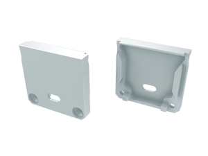 Zaślepka do profilu DILEDA z otworem - Biała