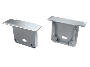 Zaślepka do profilu inDILEDA z otworem - Srebrna