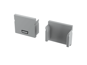 Zaślepka do profilu RUNO z otworem trasowanym - Srebrna