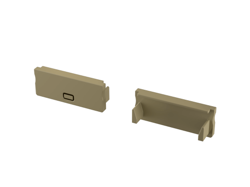 Zaślepka do profilu DUAL z otworem trasowanym - Inox