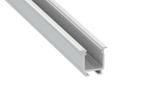 Profil aluminiowy W do taśm LED - Srebrny surowy - 2m