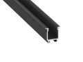 Profil aluminiowy W do taśm LED - Czarny - 2m