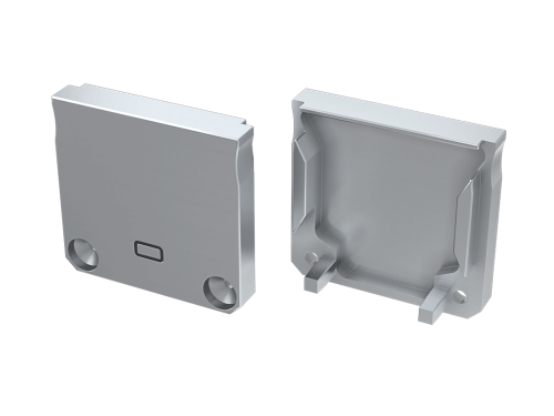 Zaślepka do profilu DILEDA z otworem trasowanym - Srebrna