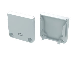 Zaślepka do profilu DILEDA z otworem trasowanym - Biała