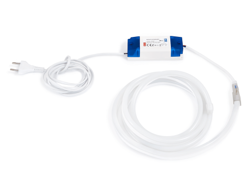 Zestaw taśma LED 24V | 2835 | 120LED | 2m | IP67 | NEON | ZIELONY + zasilacz 24V 24W + wtyczka z przewodem zasilającym 1.9m