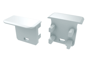 Zaślepka do profilu W z kloszem Basic z otworem - Biała