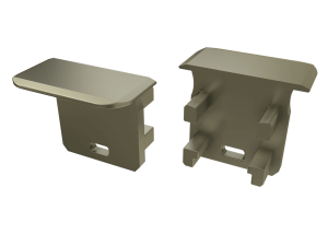 Zaślepka do profilu W z kloszem Basic z otworem - Inox 