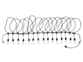 Zestaw: Girlanda ogrodowa 15m 15xE27 + 15x Żarówka LED E27 1.3W filament