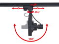 Zestaw Steka Leon lampa szynowa LED AR111 GU10 x4 + szynoprzewód 2m - Czarny