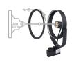 Zestaw Steka Leon lampa szynowa LED AR111 GU10 x4 + szynoprzewód 2m - Czarny