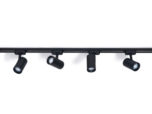 Zestaw Steka Ductus Czarna lampa szynowa LED GU10 x4 + szynoprzewód 2m - Czarny