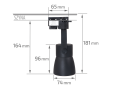 Zestaw Steka Goldi lampa szynowa LED GU10 x4 + szynoprzewód 2m - Czarny