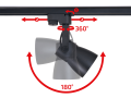 Zestaw Steka Goldi lampa szynowa LED GU10 x4 + szynoprzewód 2m - Czarny