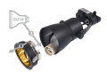 Zestaw Steka Goldi lampa szynowa LED GU10 x4 + szynoprzewód 2m - Czarny