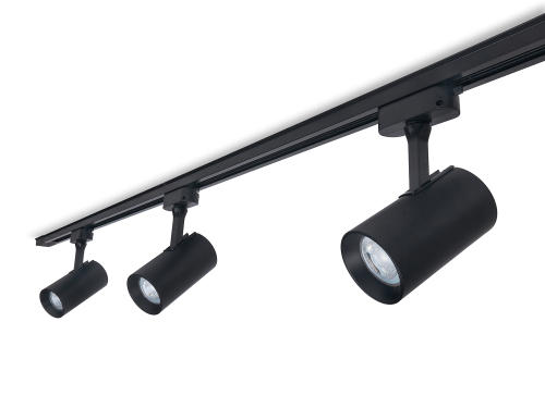 Zestaw Steka Ductus Czarna lampa szynowa LED GU10 x3 + szynoprzewód 1.5m - Czarny