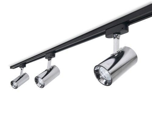 Zestaw Steka Ductus Chrom lampa szynowa LED GU10 x3 + szynoprzewód 1.5m - Czarny