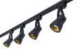 Zestaw Steka Goldi lampa szynowa LED GU10 x4 + szynoprzewód 2m - Czarny