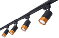 Zestaw Steka Klemens lampa szynowa LED GU10 x4 + szynoprzewód 2m - Czarny