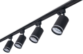 Zestaw Steka Ring lampa szynowa LED GU10 x4 + szynoprzewód 2m - Czarny